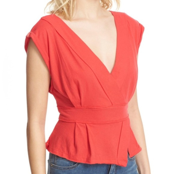 Free People Tops - Free People Hemingway Faux Wrap Top in Tulip